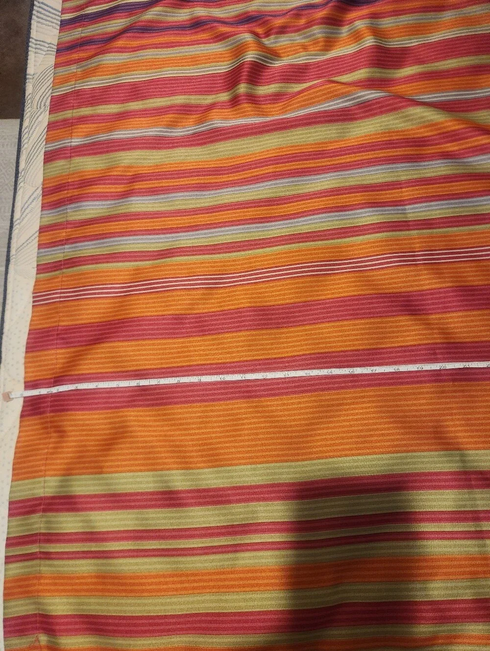 Vibrant Striped Polyester Curtains in Green Pink, Purple & Orange (3)
